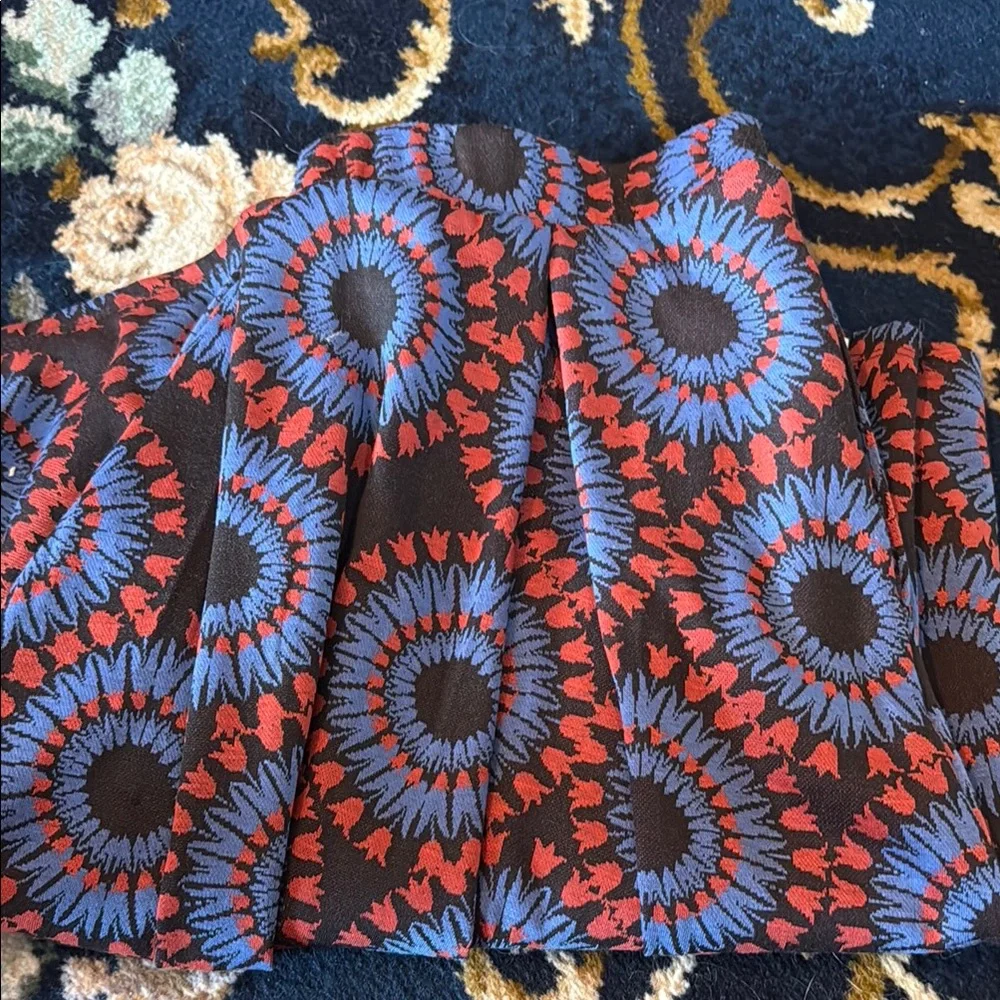 LuLaRoe Vibrant‎ Black and Blue Madison Skirt